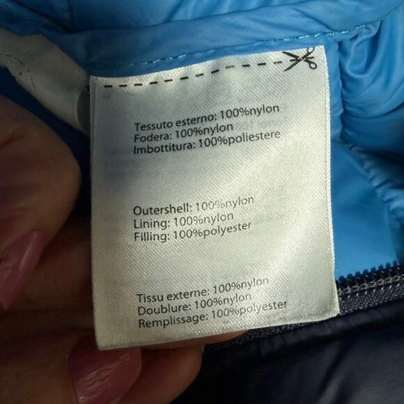 SAVE THE DUCK Ultra Light Hooded Puffer Jacket Blue Size 1 / Small - Picture 6 of 8